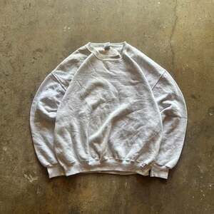 Vintage 90s Russell Athletic Ash Grey Crewneck Sweater, Size XL